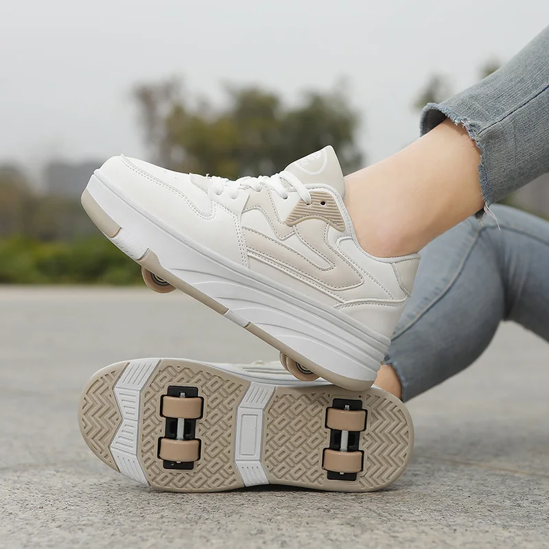 Running Shoes - Kinderschoenen voor buitensporten, rolschaatsen, enkellaags, vierwielaandrijving,